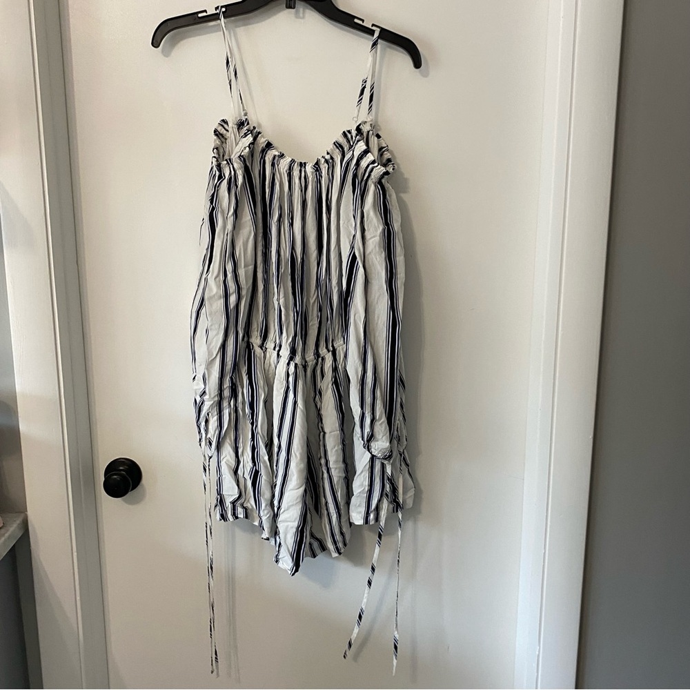 Elodie Anthropologie Striped Sleeveless Shorts Romper XL - Picture 4 of 4